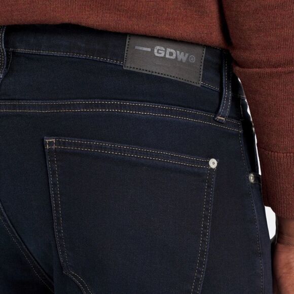 GDW Bridge Straight Fit Jeans Mens 36 x 32 Navy Dark Brushed Stitch Fix NWT - Picture 4 of 7